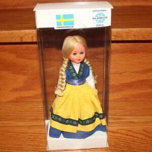 vintage 1989 handmade Swedish Original Globus Doll Sweden costume Rocker Eyes